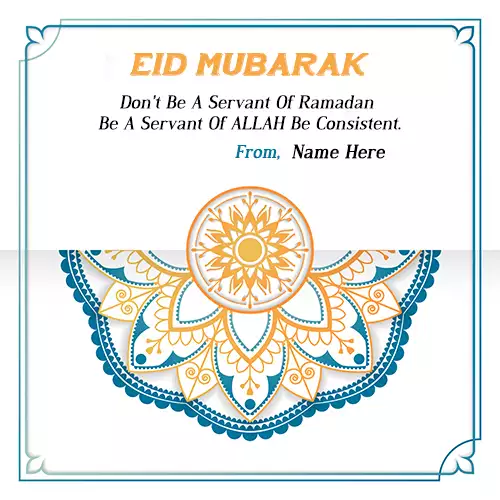 Eid Mubarak Card With Name Editor